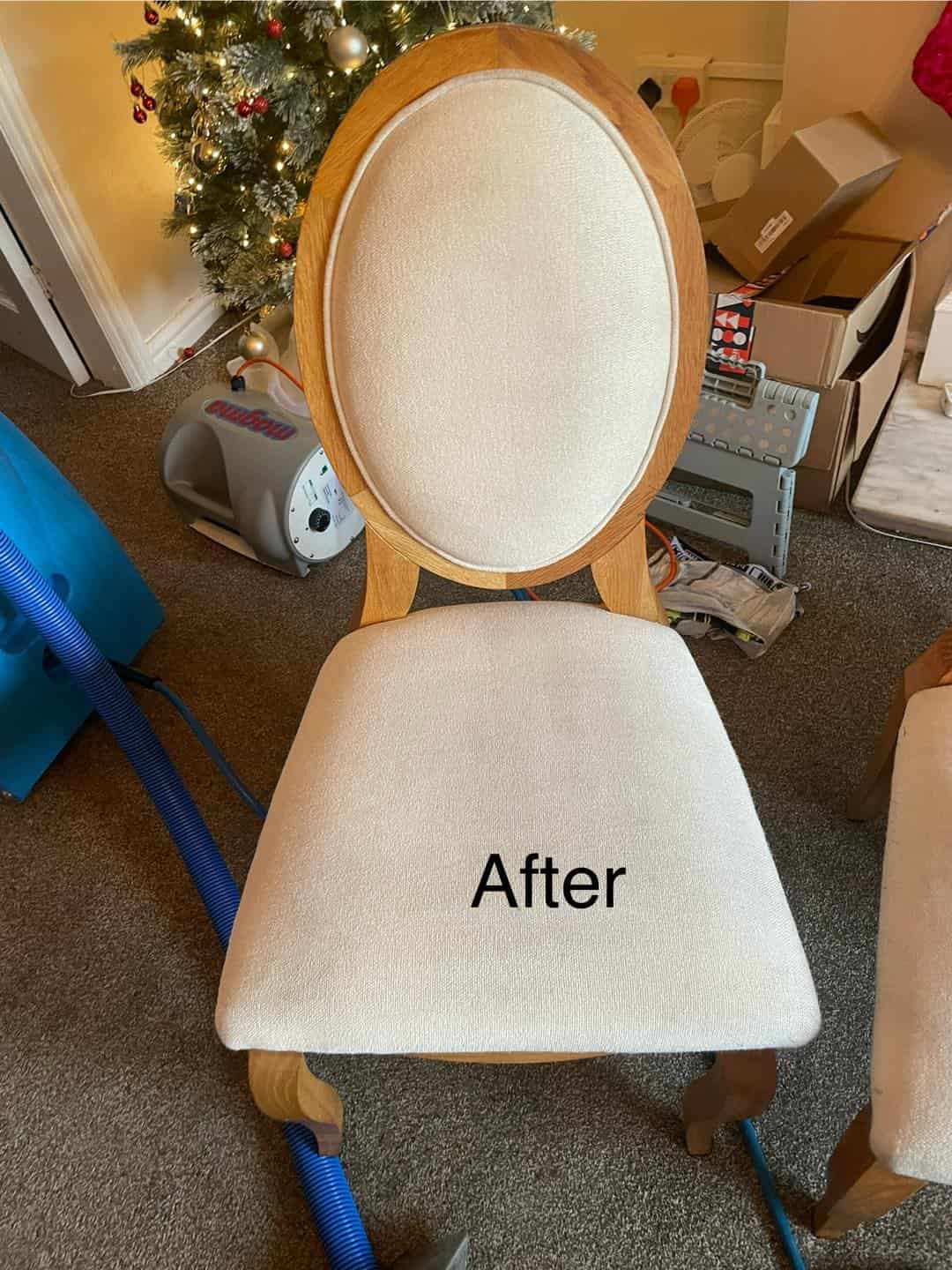 after cleaning chair