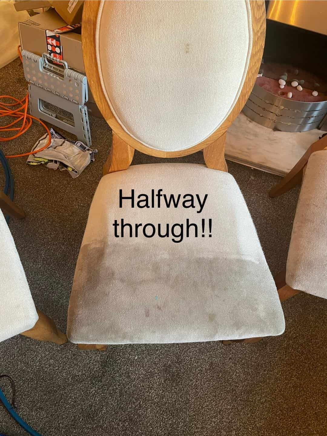 halfway cleaning chair